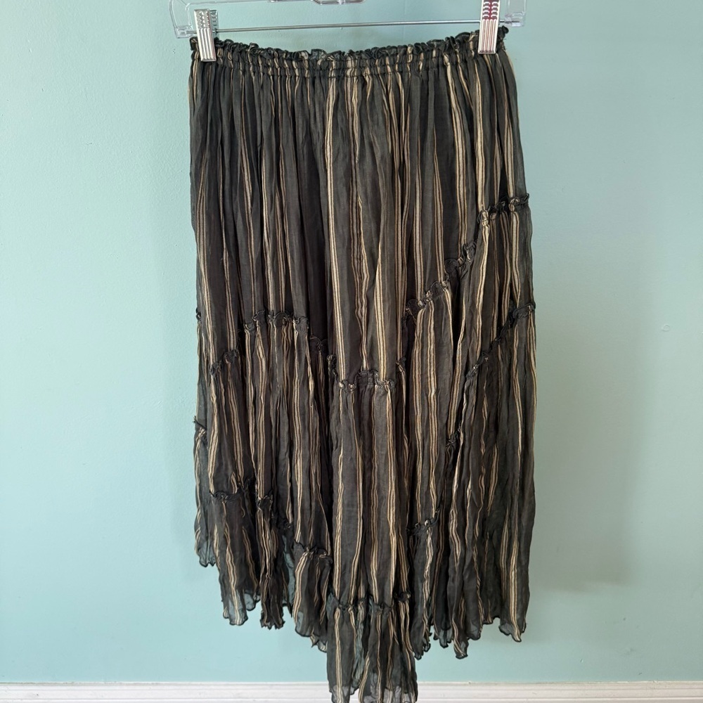 Free People One Ember Printed Midi Skirt With Pockets Size Extra Small - Picture 10 of 12